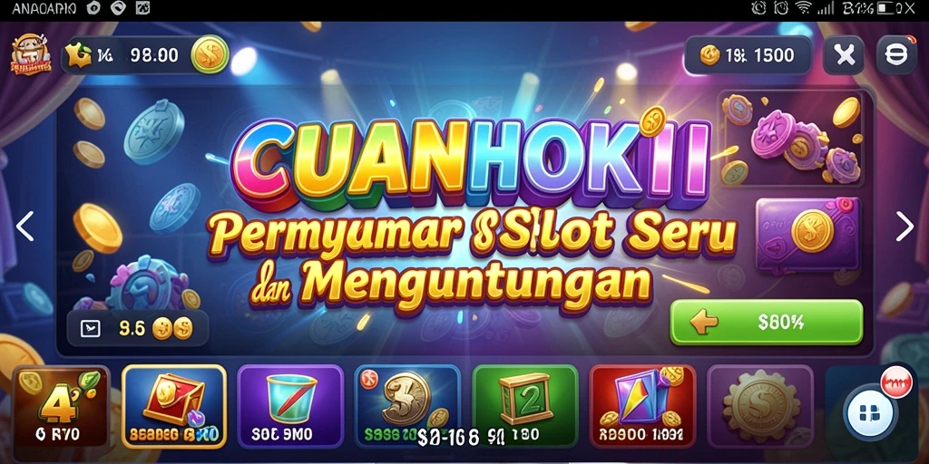 Tampilan gameplay menarik dari CUANHOKI dengan berbagai tema Slot.