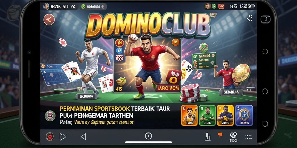Tampilan gameplay menarik menggunakan DOMINOCLUB dalam taruhan Sportsbook.