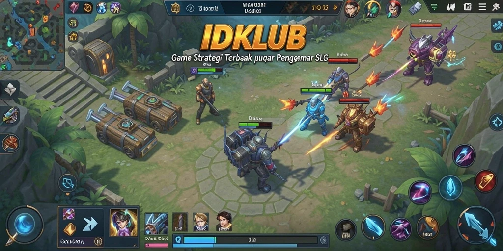 Screenshot gameplay IDKLUB yang menampilkan pertempuran mendebarkan.
