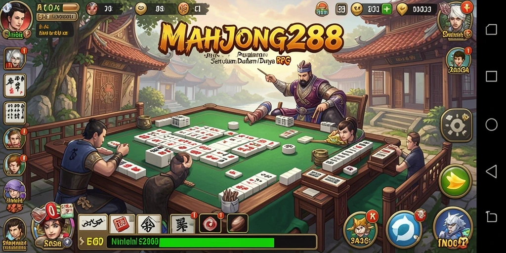 Tampilan gameplay seru MAHJONG288 dalam petualangan RPG.