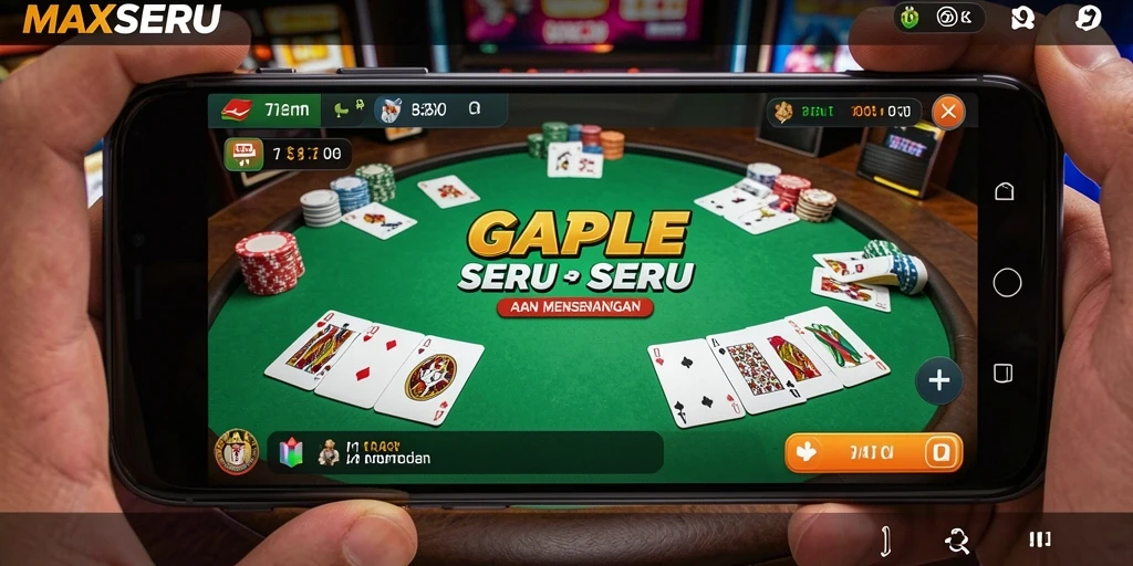 Tampilan gameplay Gaple yang seru dan interaktif di MAXSERU.