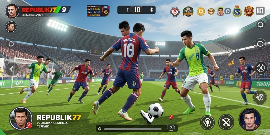 Tampilan screenshot gameplay seru dari REPUBLIK77 yang menampilkan aksi olahraga.
