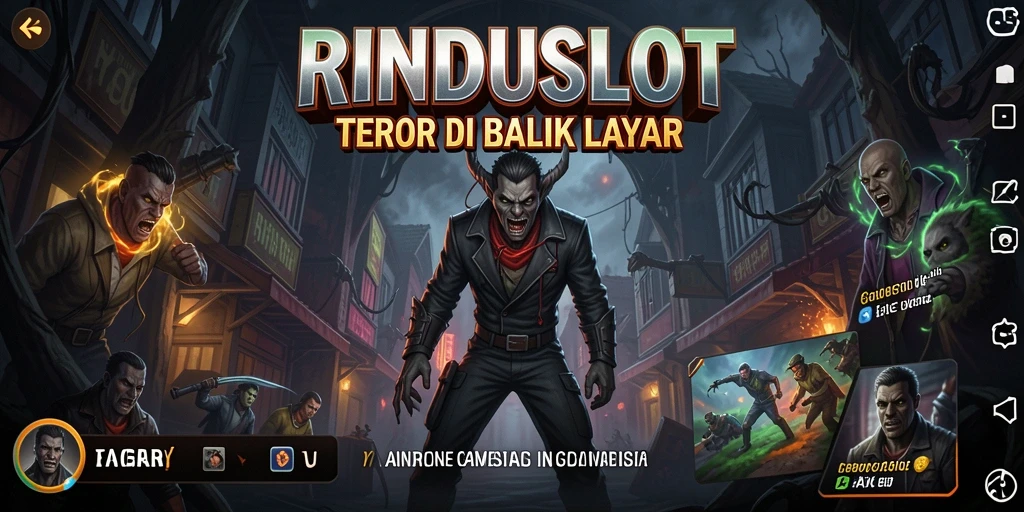Screenshot RINDUSLOT menampilkan momen menegangkan dalam gameplay horor.