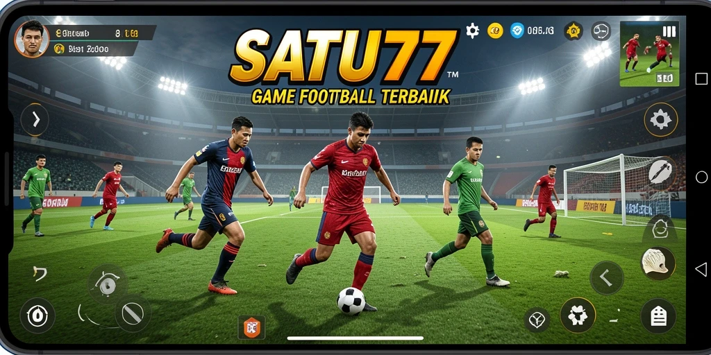 Tampilan gameplay SATU77 yang menegangkan dan realistis dalam bermain sepak bola.