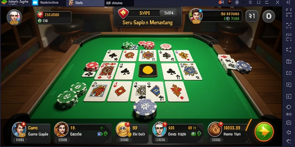 Tampilan menarik dari gameplay Gaple di SVIP4.