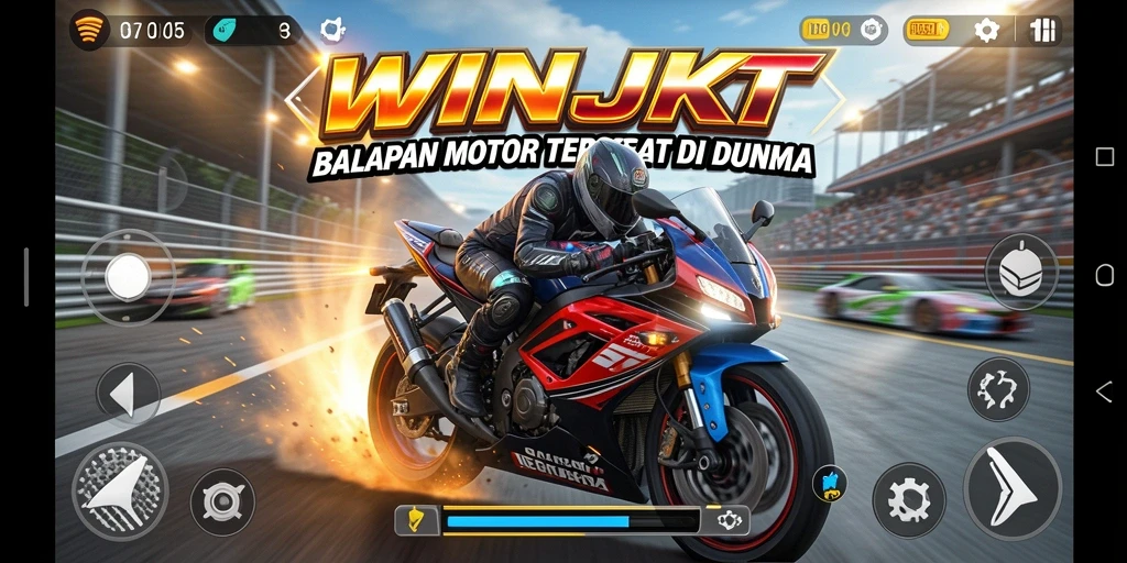 Gameplay balapan motor yang mendebarkan di WINJKT.